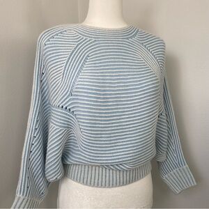 Striped dolman knit sweater